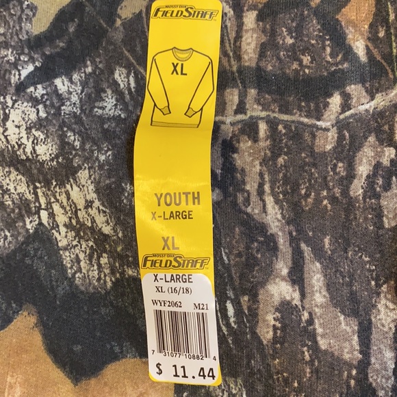 Mossy Oak, extra large youth, size 16-18 sweatshirt, camouflage - Picture 4 of 16